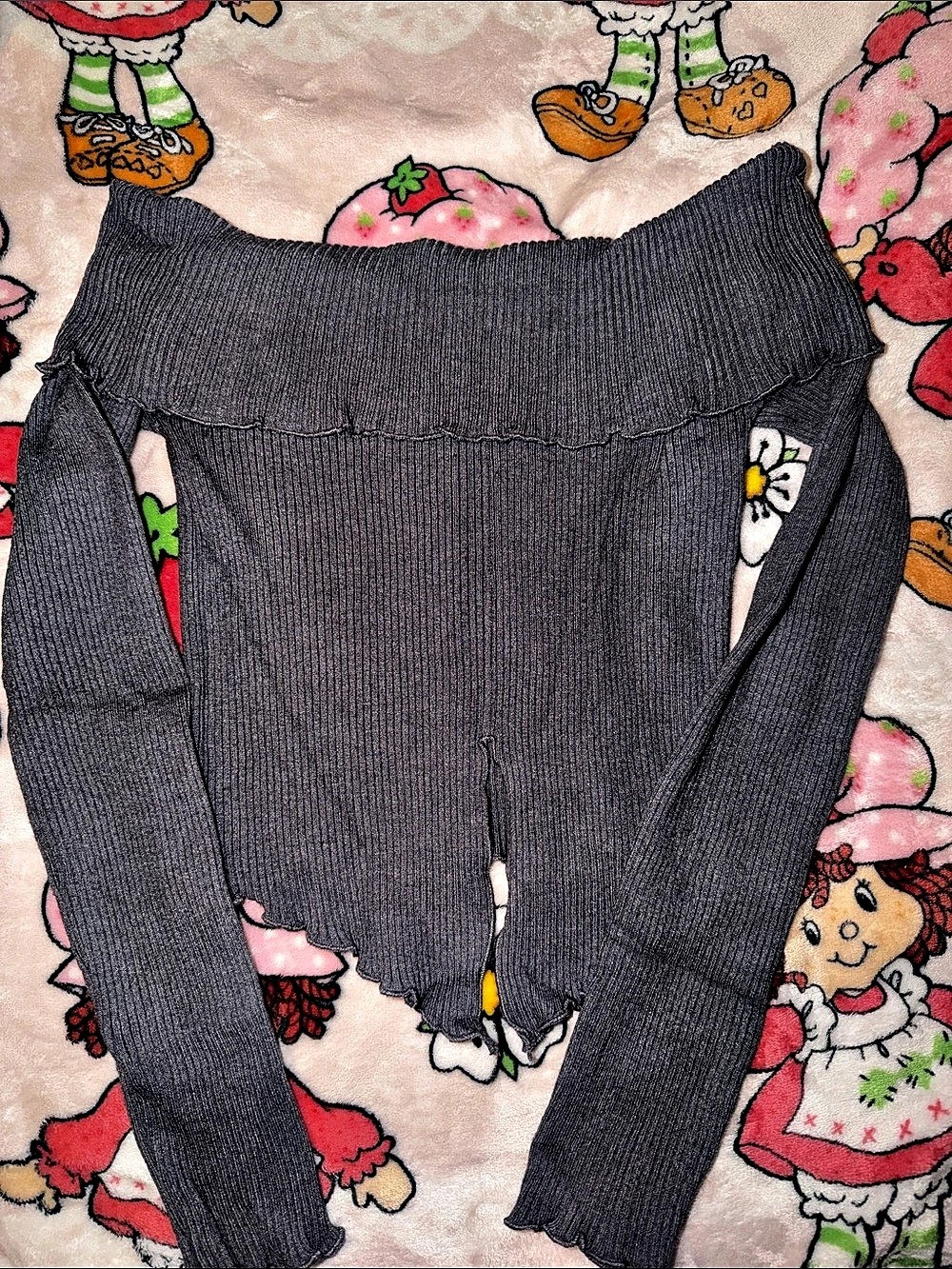 Gray Long Sleeve Top